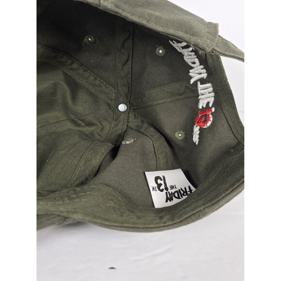 Friday The 13th Camp Crystal Lake Distressed Hat Adjustable Frayed Horror Green - Picture 9 of 10